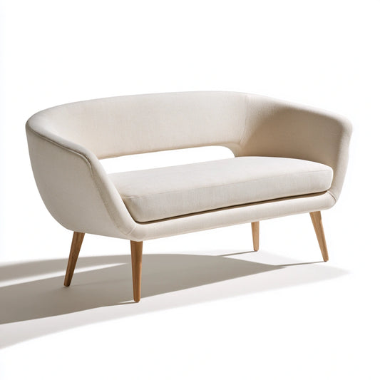 Banc décoratif aux lignes épurées, coloris gris