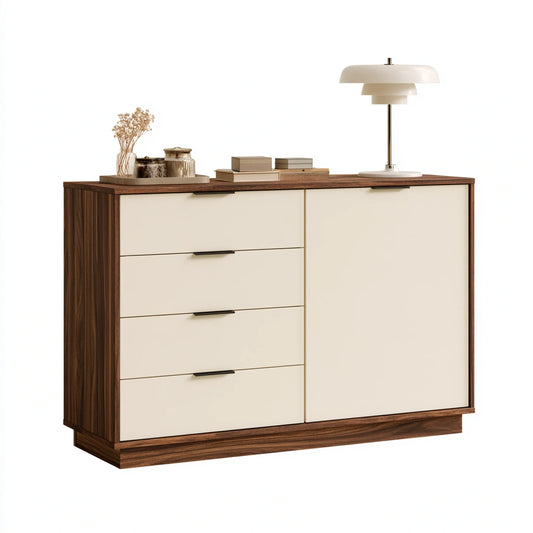 Meuble de rangement en bois, coloris brun foncé