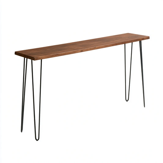 Console d'entrée en bois, coloris brun naturel